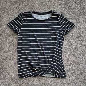 2/$20 Black and White Striped T-Shirt